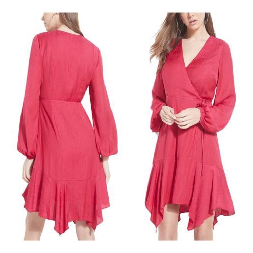 New GUESS Womens Pink Paisley Long Sleeve Dress SZ S